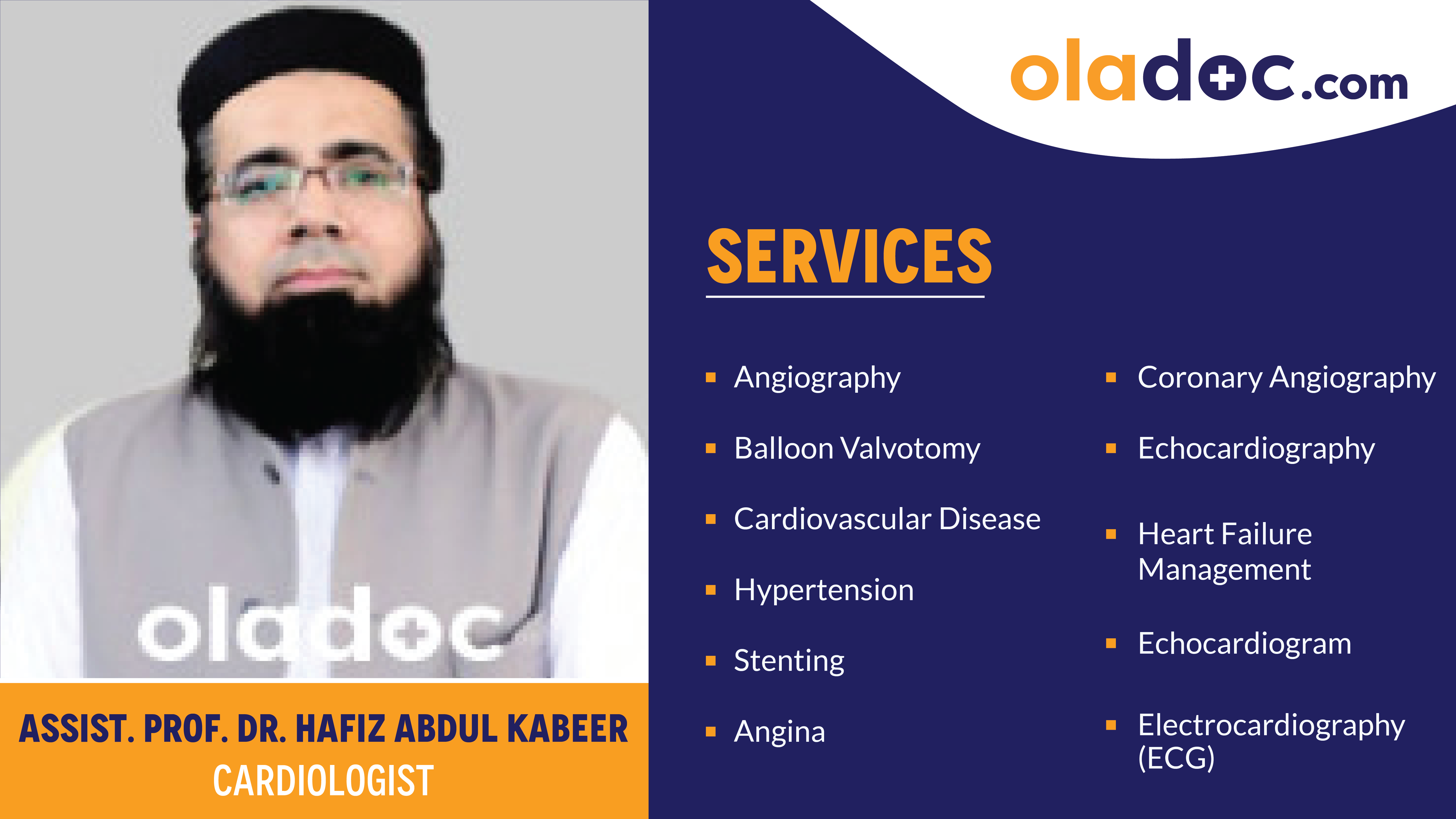 Services provided by Dr.Hafiz Abdul Kabeer